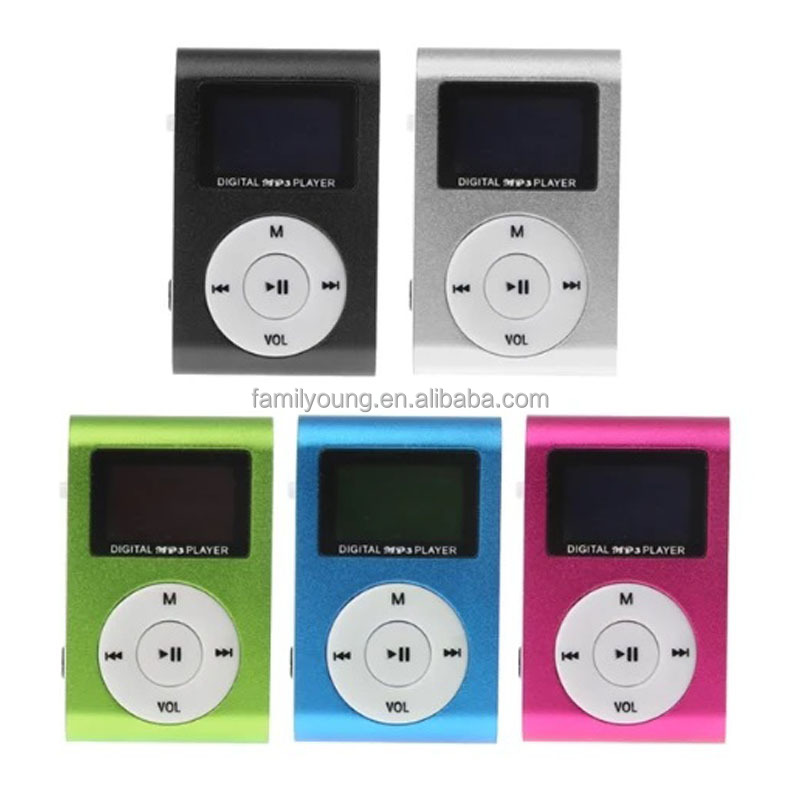 Portable MP3 Player With LCD Screen Support Music Media TF Card Fashion Hifi MP3 Mini Music Player Aluminum Alloy Shell