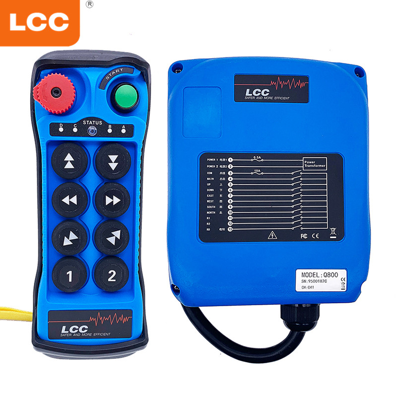 Q800 8-button Single-speed Wireless Crane and Radio Remote Control for Industrial Use