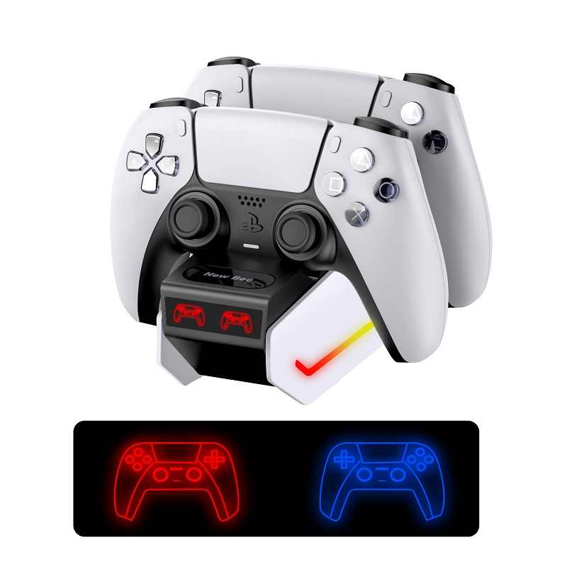 Portable Games Accessories Charger PS5 Dual Controller Control Charger Stand Dual Charging Station for Playstation 5