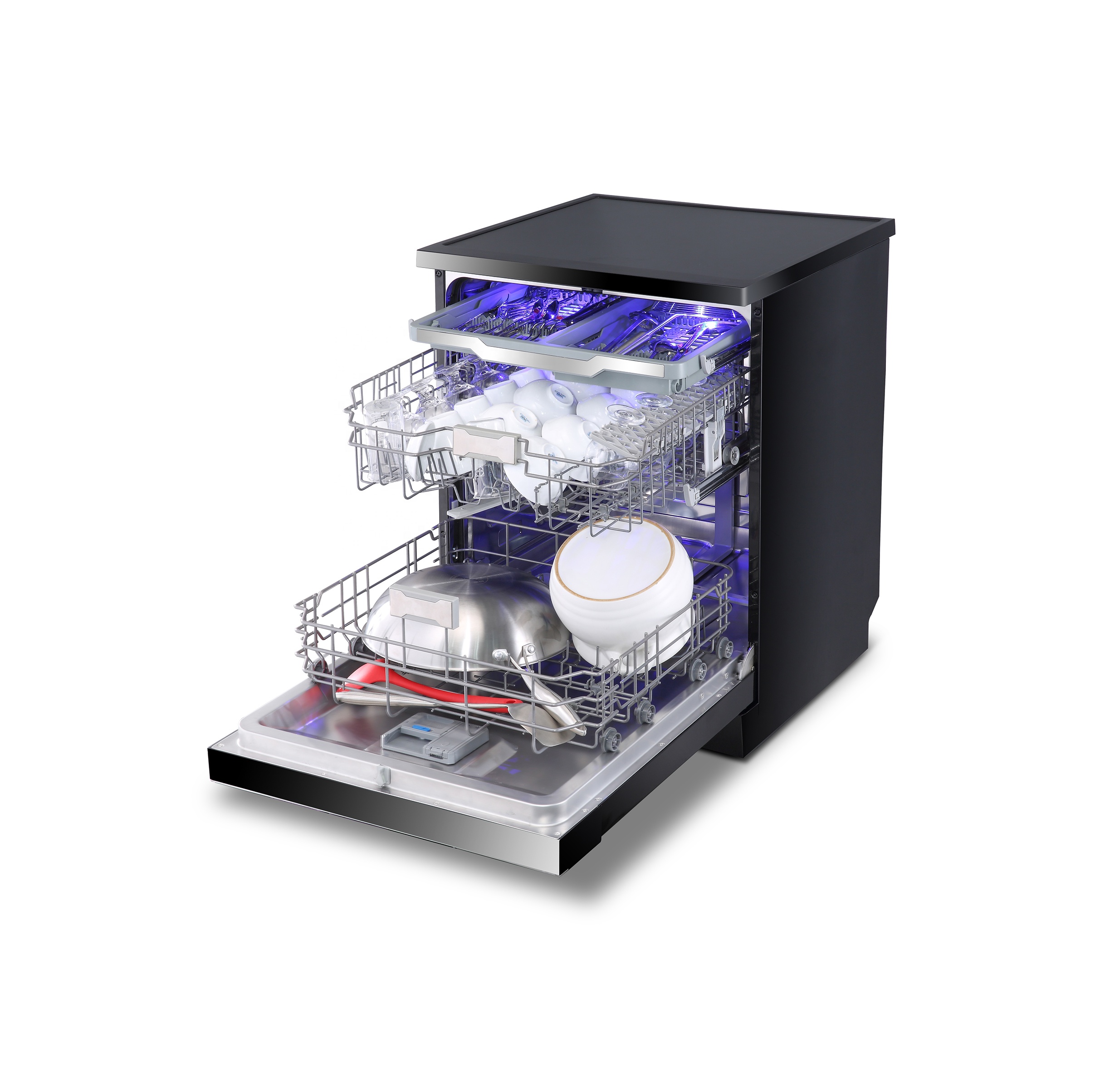 Wholesale Smart Built-in Dishwasher Stainless Steel Housing Electric Power 16 Sets Capacity App-Controlled for Household RV Car