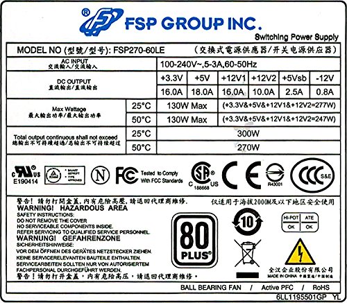 Wholesale Computer Pc Power Supply for dell FSP270-60LE FPS 270W Mini ITX/Flex ATX 80 PLUS Certified Active PFC