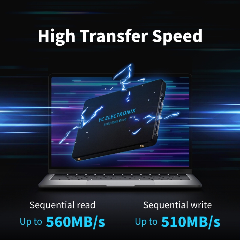 YC ELECTRONIX HIGH SPEED OEM ODM OBM for Laptop Desktop POS Machine Disque Dur  2.5" SATA 128GB 256GB 512GB 1TB SSD