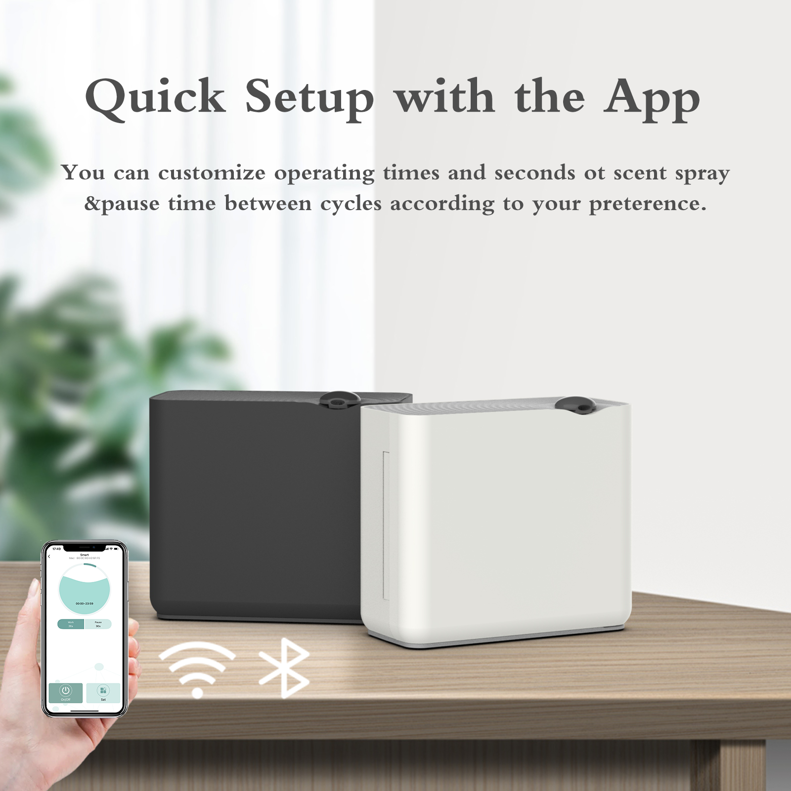 800ml Eco-Friendly HVAC Fragrance Diffuser Wall-Mounted Scent Diffuser System Electric 800ml Capacity for Tabletop Installation