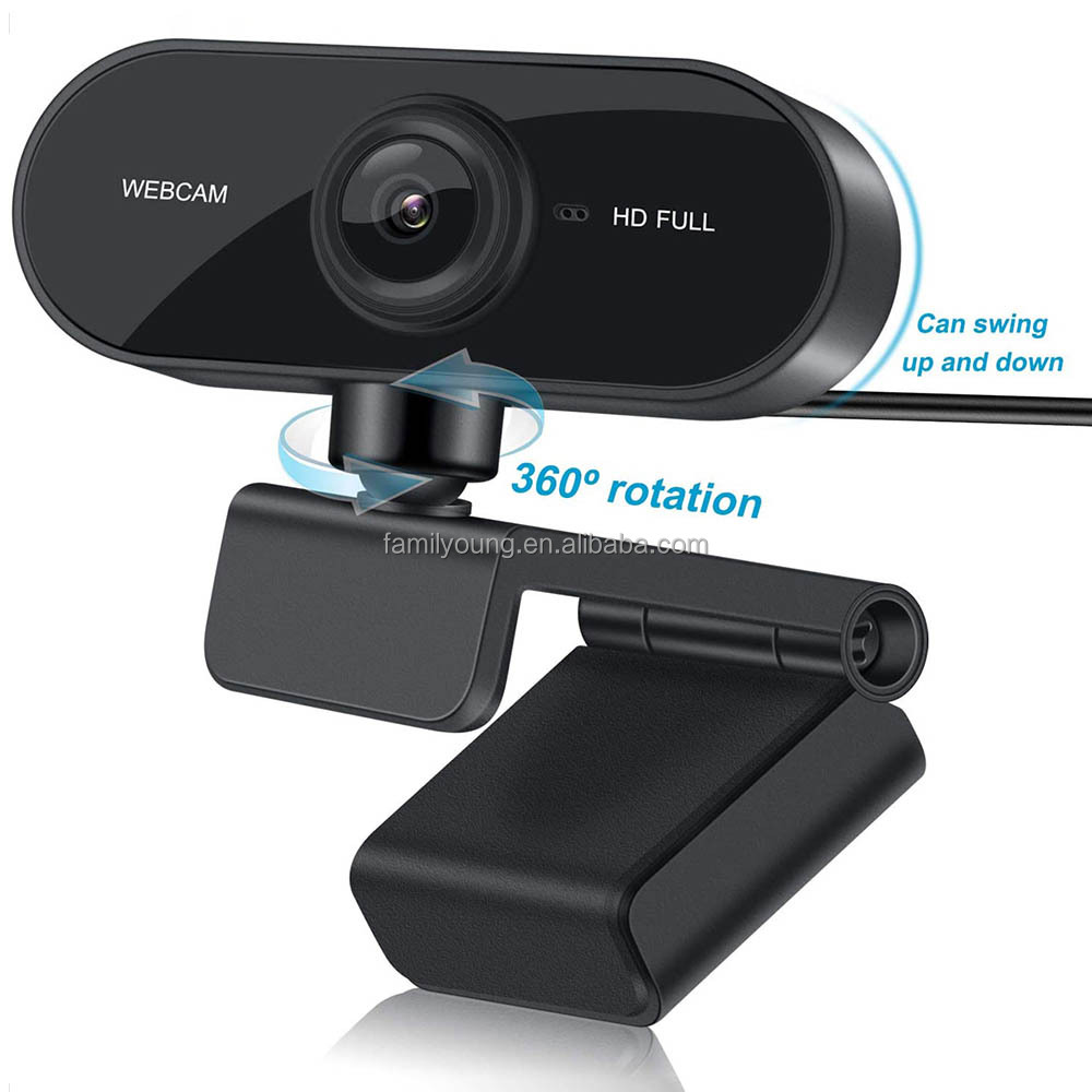 360 Degree Rotation HD Webcam 1080P USB Web Camera With Microphone for PC Game Live Web Cam Video Call Computer Camera Streaming