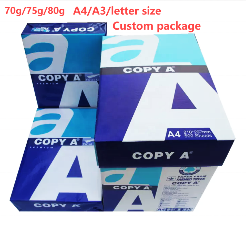 OEM бренд A4 размер 80 Gsm 70 Gsm 500 листы двойной белый принтер офисная копировальная бумага высокая видимость A4 бумага