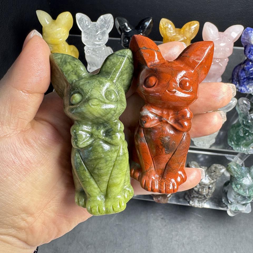 Фигурка кошки из натурального кристалла