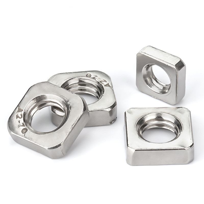 DIN562 M3-M8 Thin Carbon Steel Square Nuts Galvanized & Zinc Plated KNurled Plated Finish for Industrial Use Certified DIN982