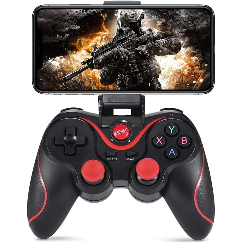 Customized Wireless Controller With BT Gamepad for Android Phone With Clip Holder for PC PS3