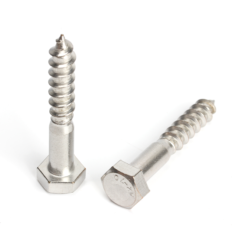 Stainless Steel Hex Head Wood Screw Hexagon Head Lag Screw Self Tapping Timber Screw