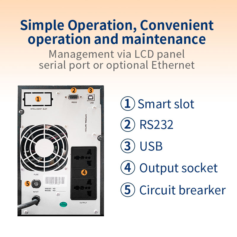 UPS Backup Power 1kva 2kva 3kva  Battery Backup Smart UPS With Digital LCD  Online UPS System