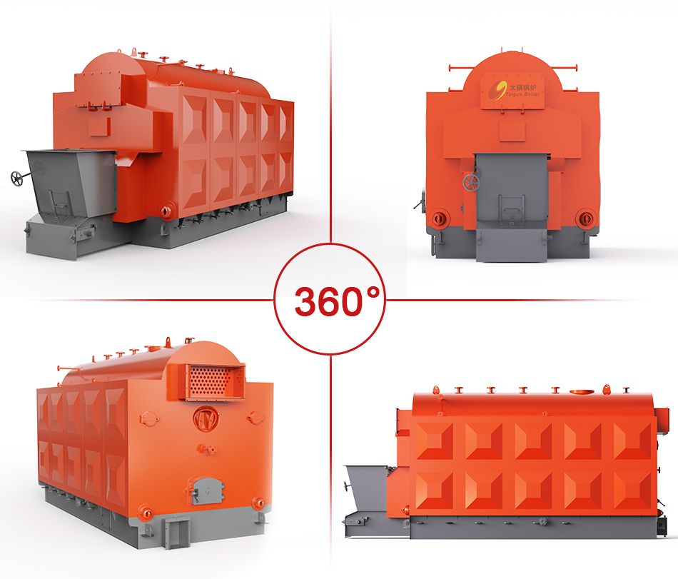 DZH Industrial Automatic Horizontal Fire Tube Low Pressure New Wood Fired Hot Water Generator