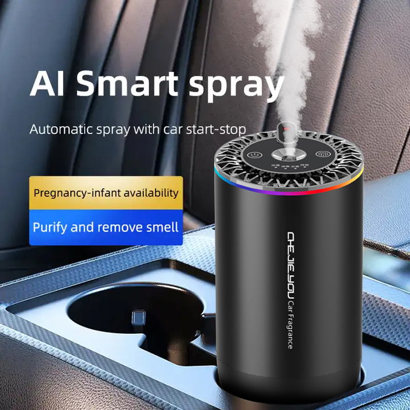Luxury Portable 50Ml Alloy Smart Aroma Diffuser Machine Type-C Auto Car Essential Oil Aroma Diffuser Home Air Freshener