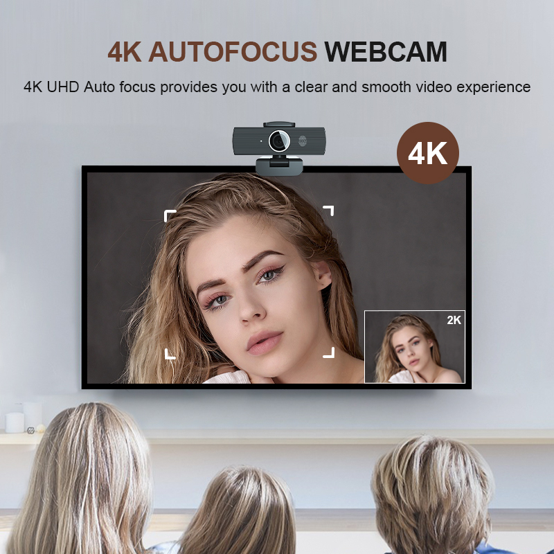 4K Mini USB CMOS H500 Web Camera Dual Stereo Microphone 8 Mega Pixels for Live Video Calls PC Streaming 1 Year Warranty Stock