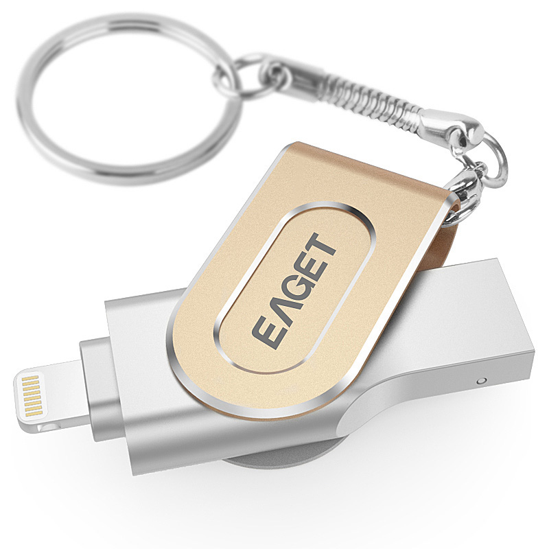 Eaget 64/128GB USB 3.0 MFI Pen Drive Metal Pendrive USB Stick Flash Drive for iPhone iPad USB Flash Drive