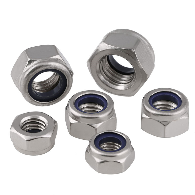 Factory Direct Price Pan Qi LM804 Industrial Stainless Steel 316 304 Self Locking Nylon Key Lock Nuts Class 4.8 6.8 Hex Right