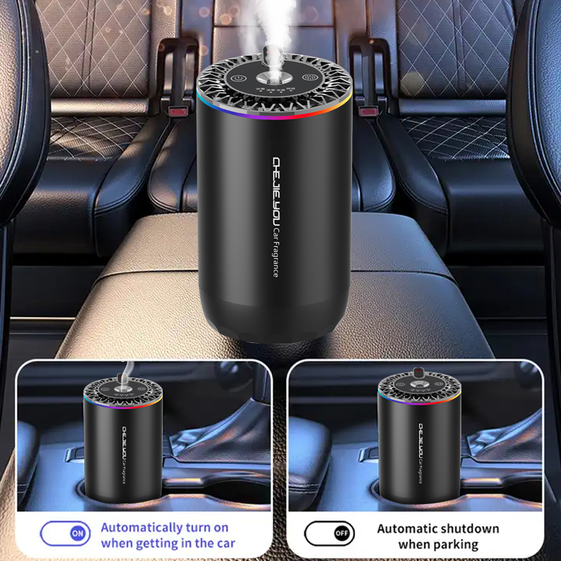 Luxury Portable 50Ml Alloy Smart Aroma Diffuser Machine Type-C Auto Car Essential Oil Aroma Diffuser Home Air Freshener