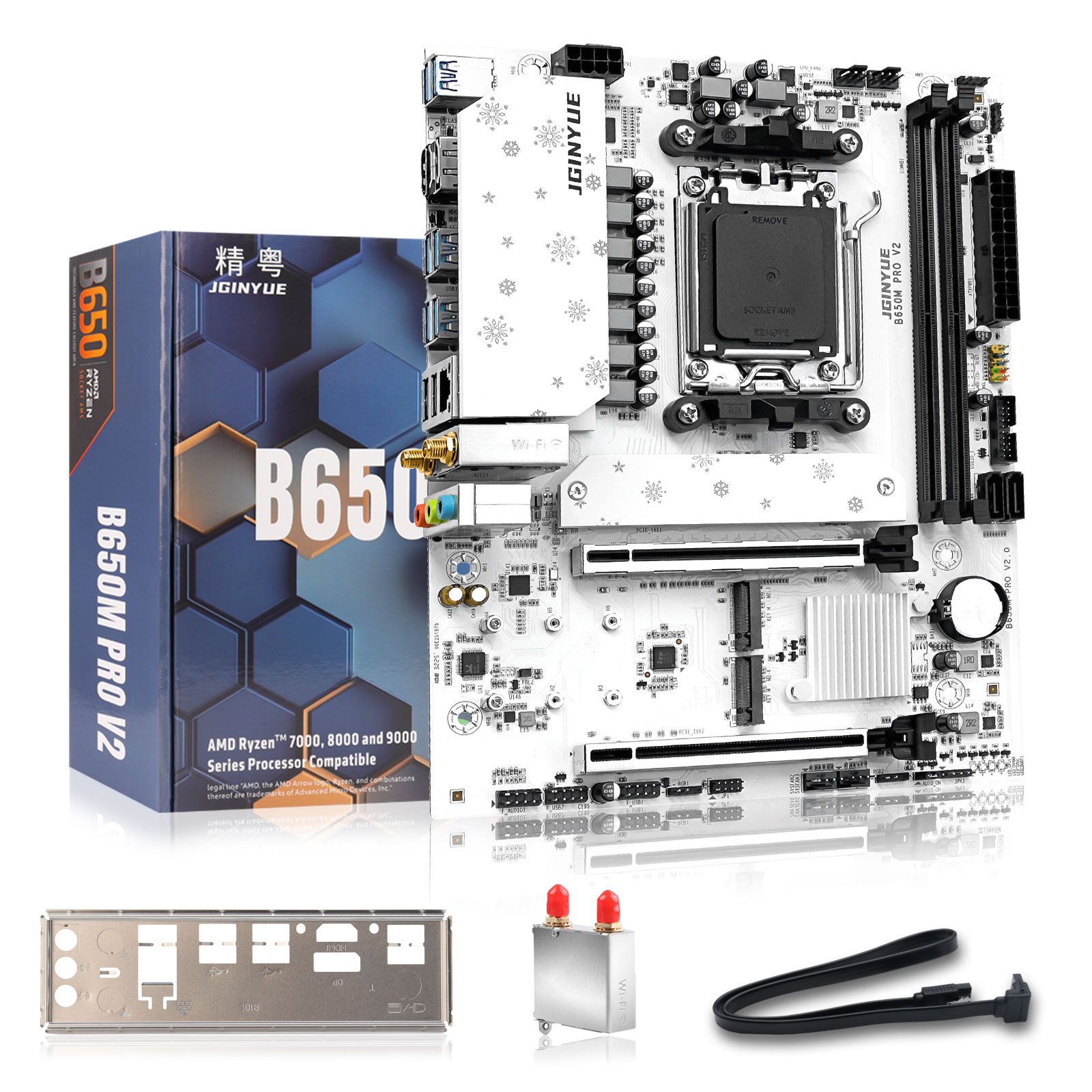 JGINYUE B650E B650M B650I Pro B850M Pro Wifi with I-ATX E-ATX Micro ATX Motherboard Supports AM5 DDR5 for Ryzen 7000 Series CPU