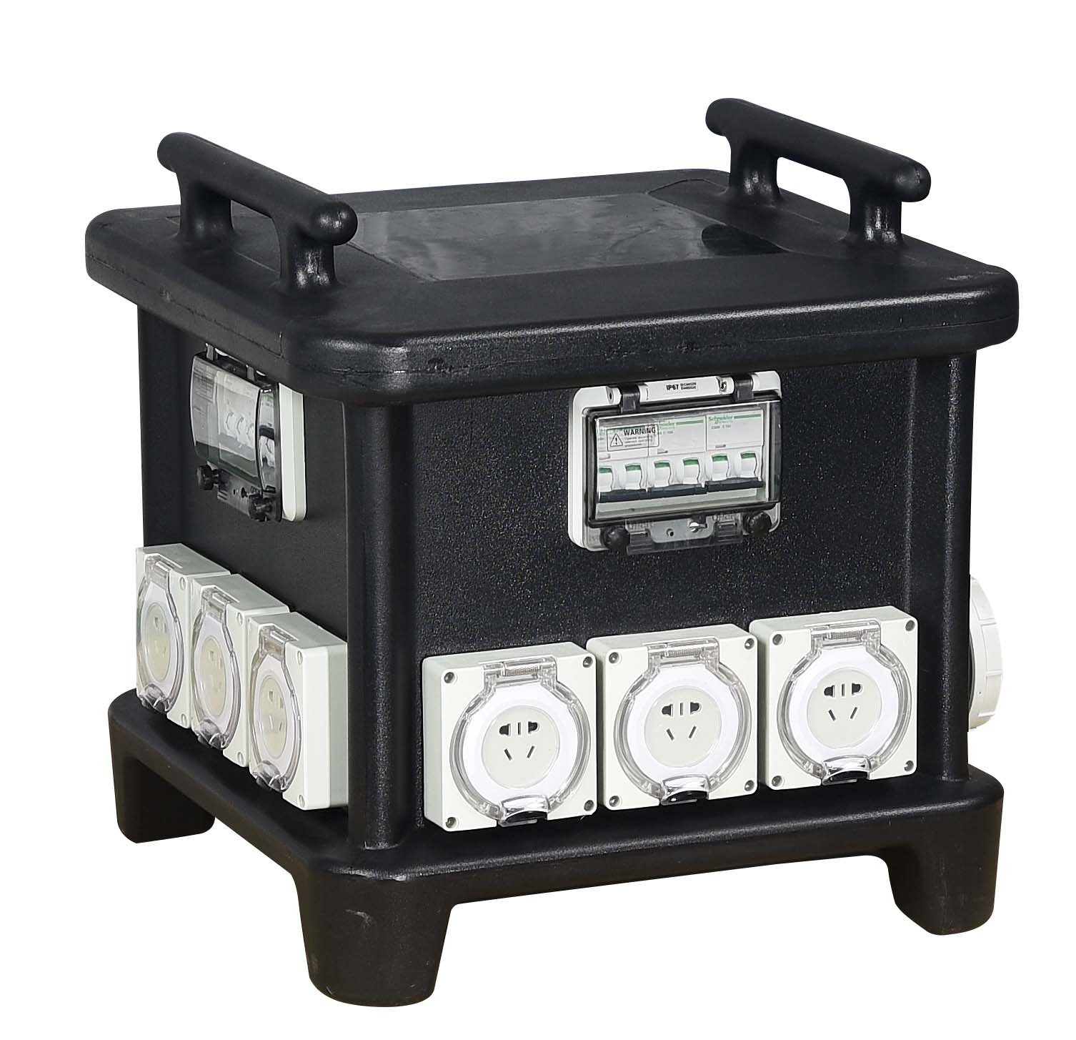 JH JH01 Portable 24-Way 3-Phase Plastic Temporary Power Distribution Box with Customizable Voltage and Current
