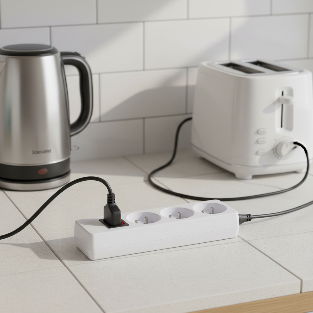 16A White Switched Male and Female Industrial Plug and Socket