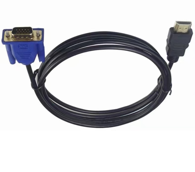 Wholesale Supply HDMI to VGA 1.8M Converter Adapter Laptop TV Connection Hdmi 1920*1080P Male HDMI to VGA Cable