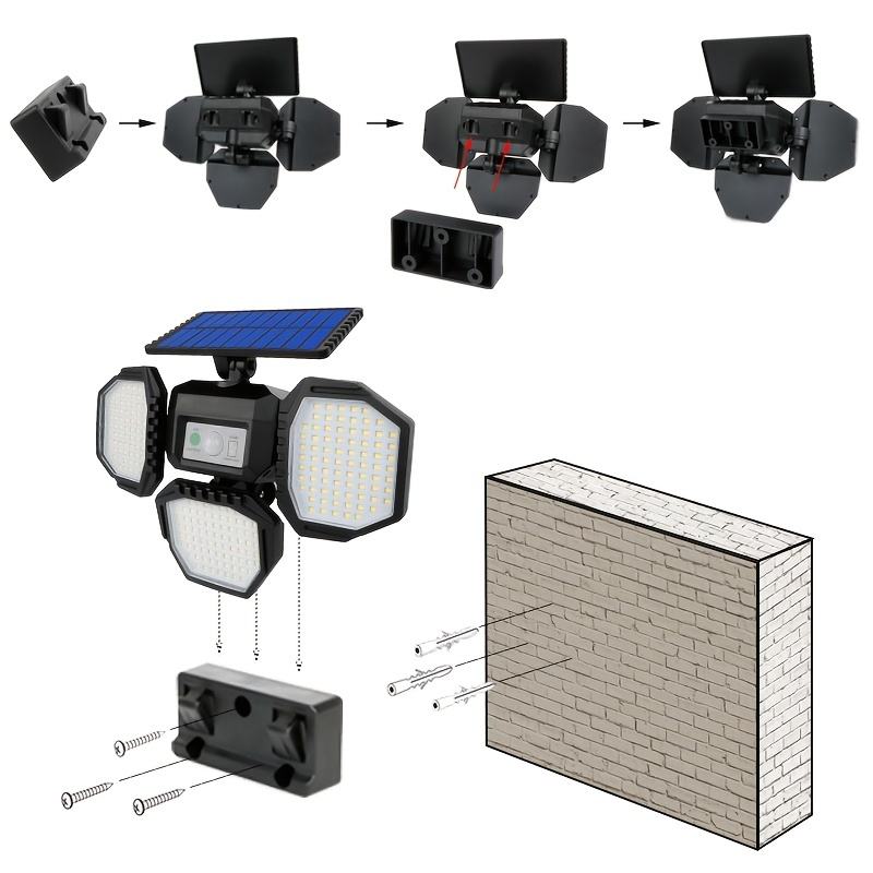 Outdoor Garden Solar Lights 234 LED Used in the Courtyard Garage IP65 Waterproof Solar Motion Sensor Remote Control Light