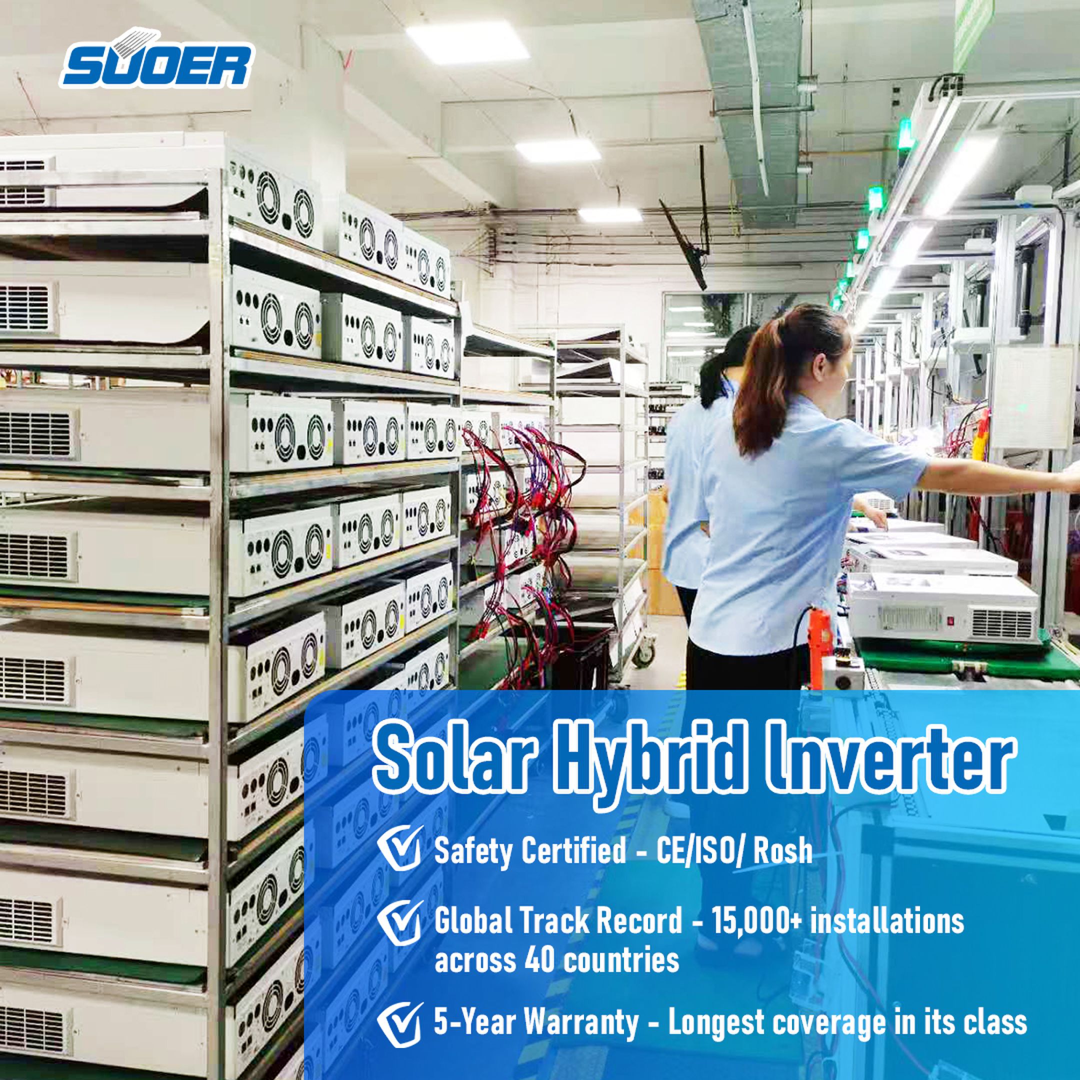 Solar Inverter 6000w Wifi Hybrid Solar Inverters Off Grid 3kw 4.2kw 5kw 6.2kw 10kw 24v 48v Solar Hybrid Inverter Set for Home