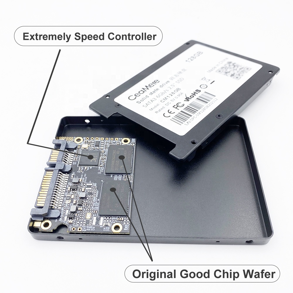 CeaMere 2.5inch Internal Hard Drives  960GB SATA 3.0 SSD with 500mb/s~600mb/s Write Speed Black
