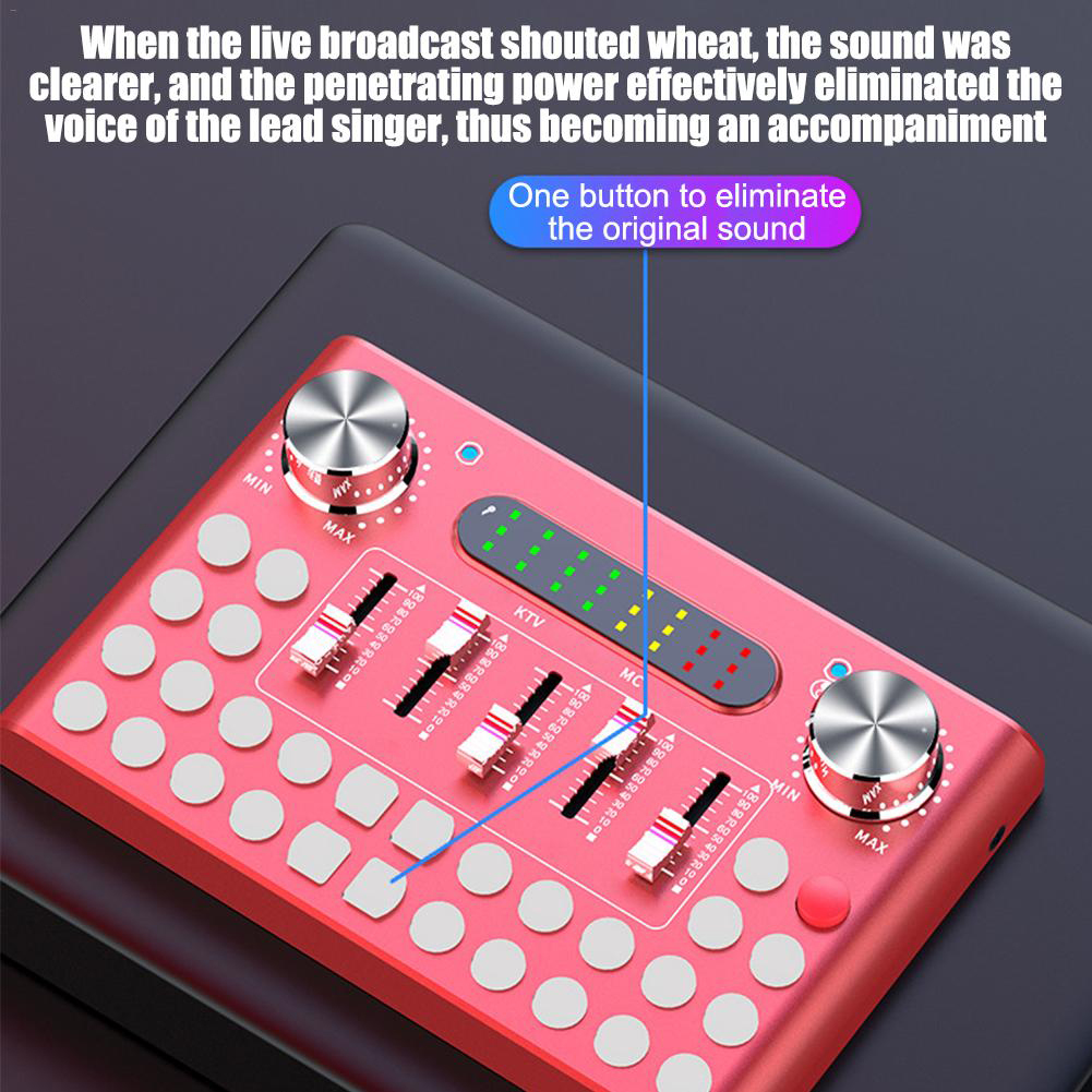 Professional Studio Audio Interface Recording External Live Sound Card F007 for Condenser Microphone