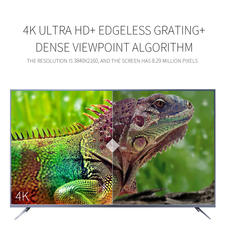 50 Inch 1080P Full Color Tube Chip Advertising Naked Eye Television 3d TV Monitor Without Glasses for Shopping Mall