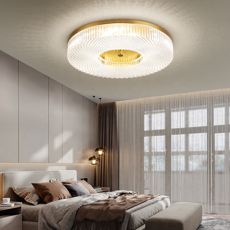 New Nordic Luxury Ceiling Light for Indoor Home Lighting Round Crystal Ceiling Light Modern LED Indoor Ceiling Lamps