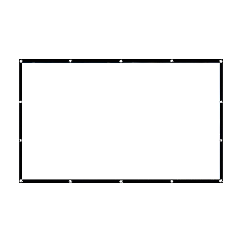 100 120inch White Woven Acoustically Transparent 16:9 Format Projector Screen Narrow Fixed Frame for HDTV Sound Audio Projection