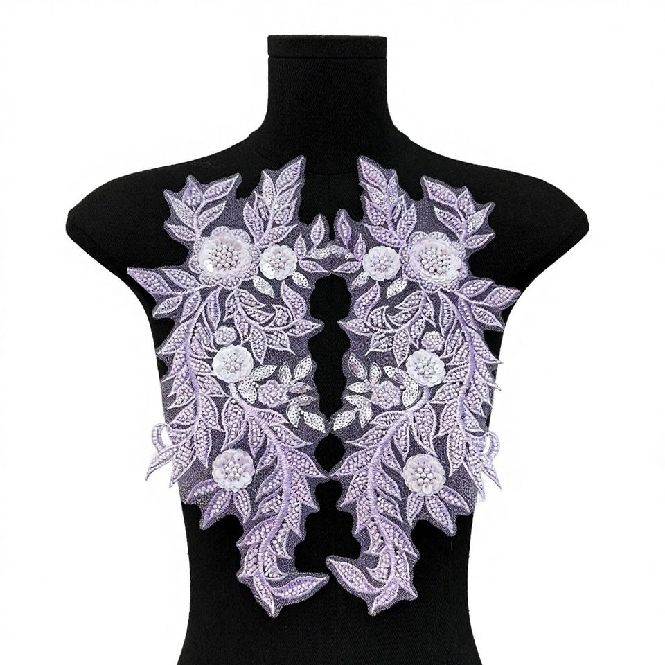Mesh Beaded Tube (Sequin Embroidery)