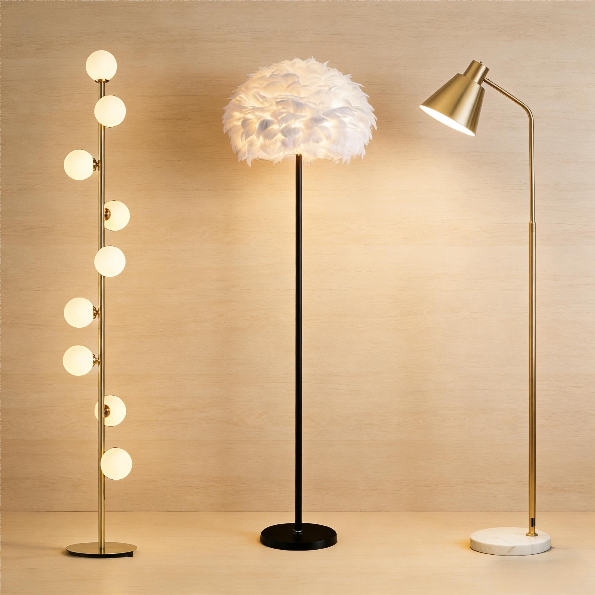 Best-selling Fabric  Personalized Living Room Sofa Indoor Floor Light Simple Art Bedroom Bedside Decorative Floor Lamp