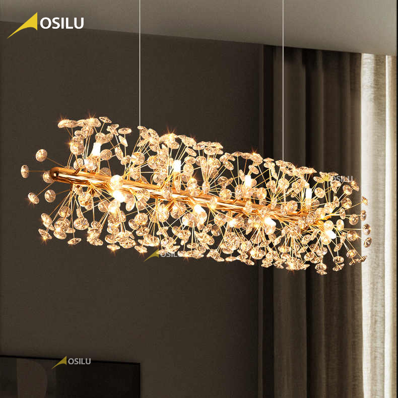 European Interior Lighting High Kids Room Ceiling Dandelion Pendants Crystal Beads Circular Lighting Chandeliers