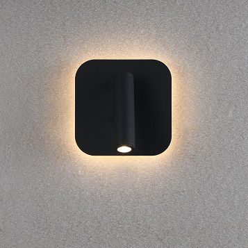Hot Sale Aluminum 9W White Bedroom Hotel Modern Square Bedside Wall Mounted Reading Light LED Wall Lamp