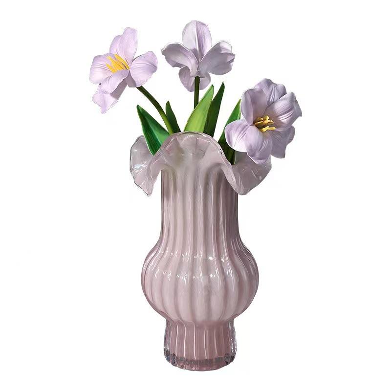 Крупная стеклянная ваза Fenton в современном стиле