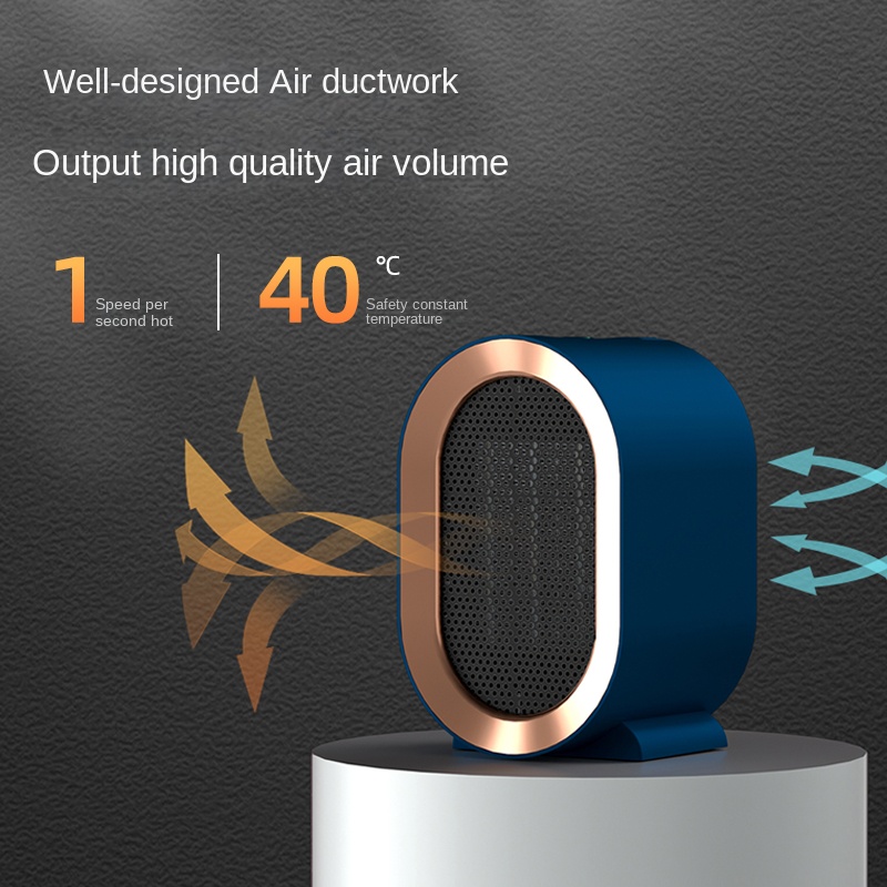 Maist New Portable Desktop Mini Fan Heater Fast Heating with Overheat Protection Deodorization PTC Heating Element Free Standing