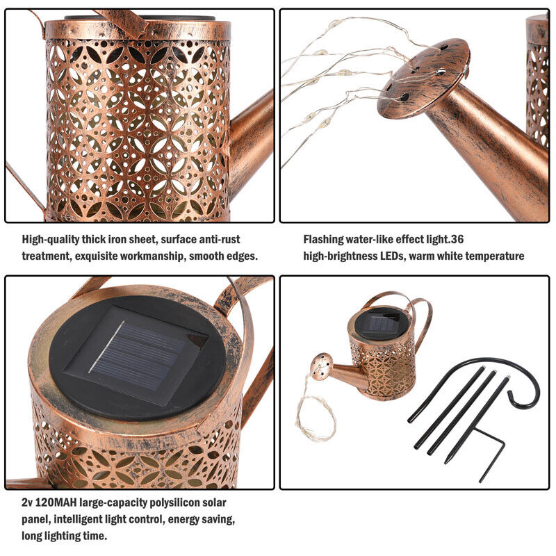 Solar Garden Lights Solar Kettle Watering String Light for Garden Outdoor Lawn Landscape Night Decoration