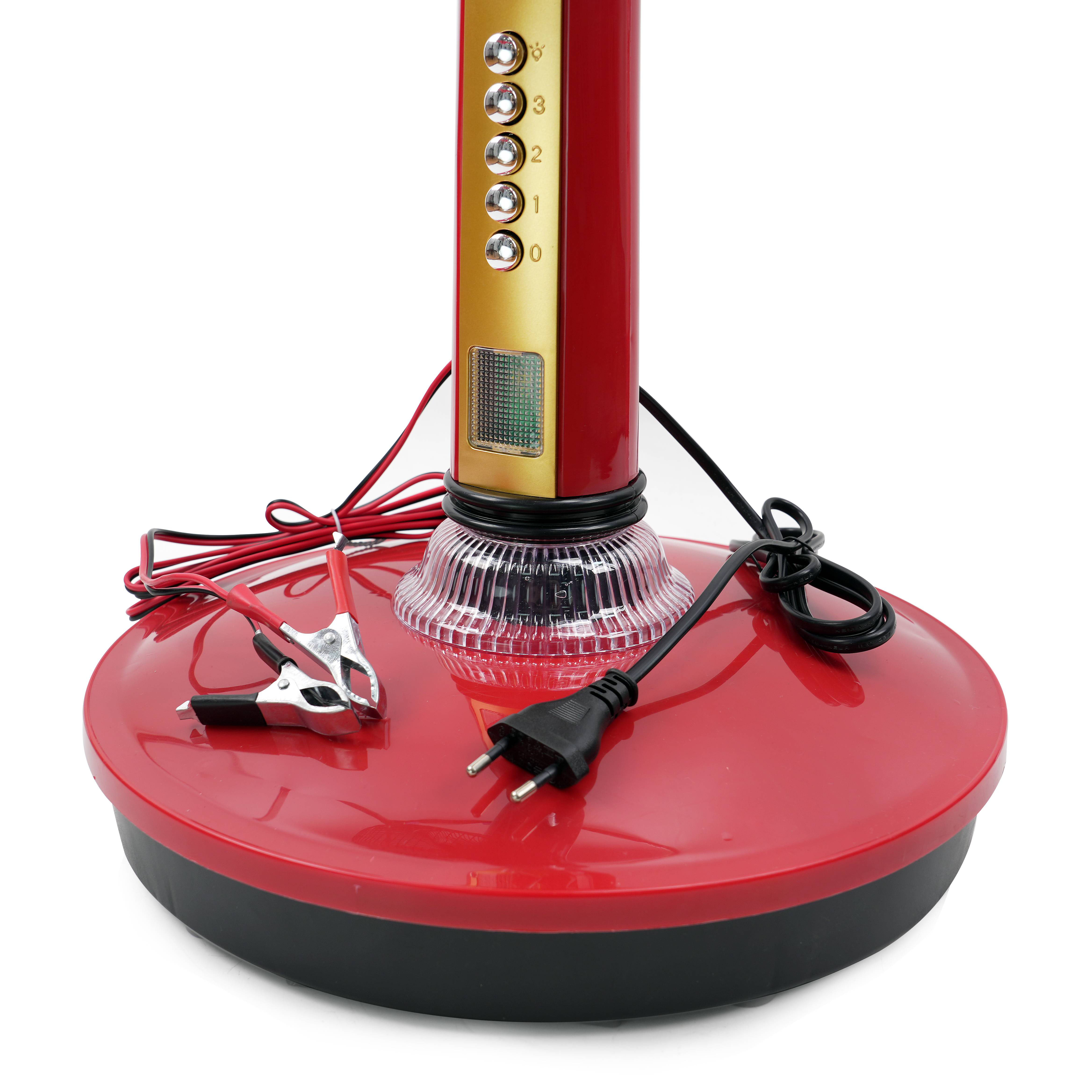 AC/DC Table  Fan Exported to Yemen DC 12V 16-inch Portable Table Fan with Led Light and Usb Mobile Phone Charging Function