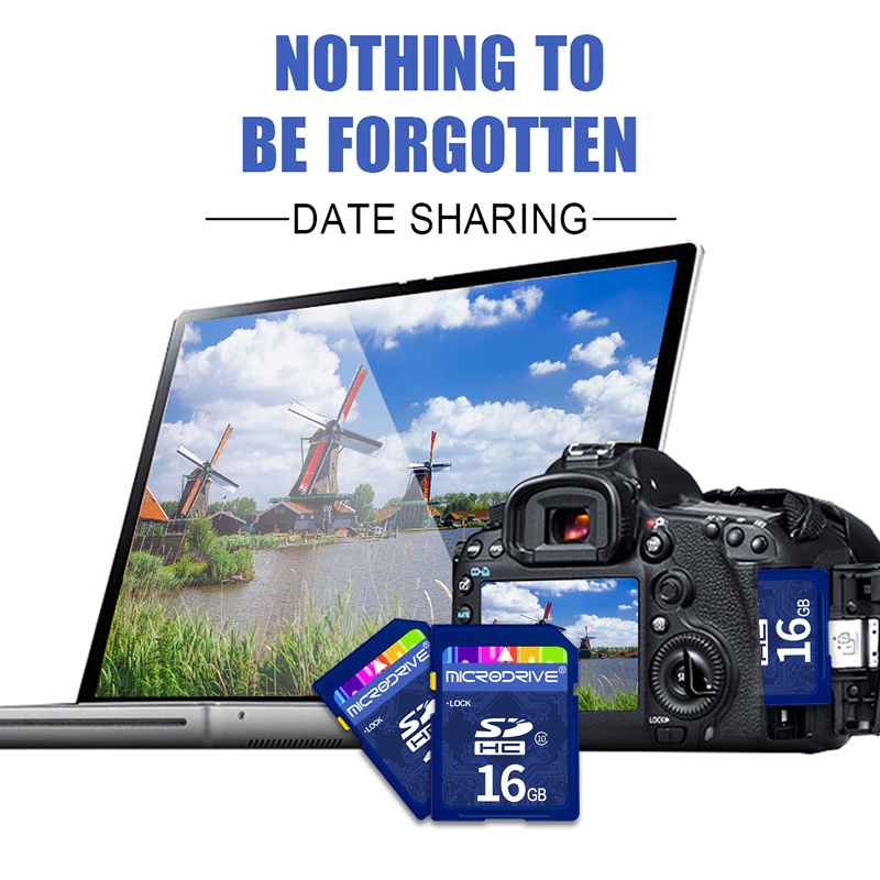 Microdrive 16GB/32GB/64GB/128GB High Speed Class 10 SD Memory Card, for All Digital Camera with SD Card Slot