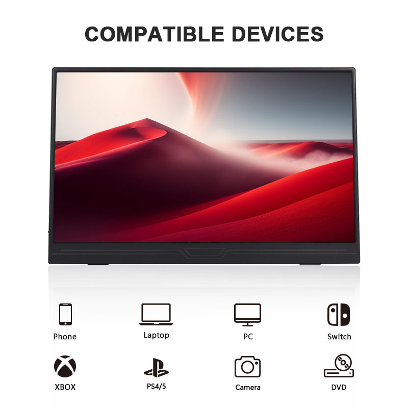2025 New 1080P Portable Monitors USB Dual Type-C Cables Ultrawide IPS 15.6 Laptop Screen Extender Portable 1080P Monitor