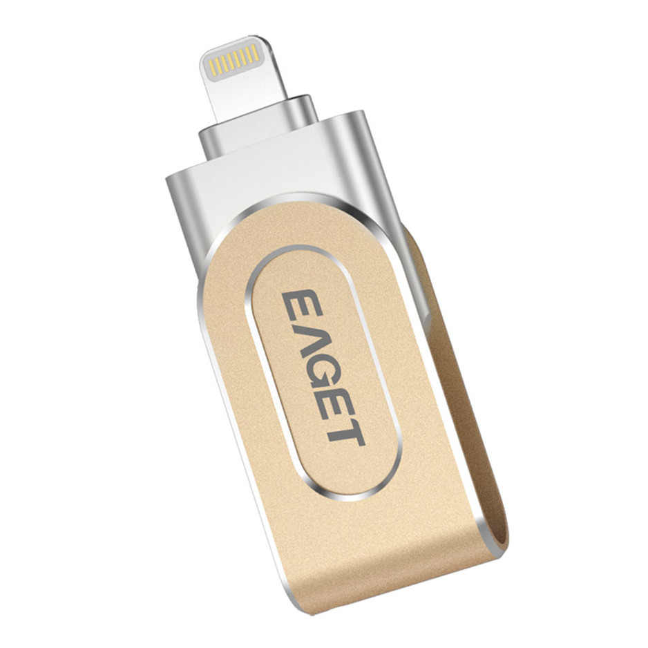 Eaget 64/128GB USB 3.0 MFI Pen Drive Metal Pendrive USB Stick Flash Drive for iPhone iPad USB Flash Drive