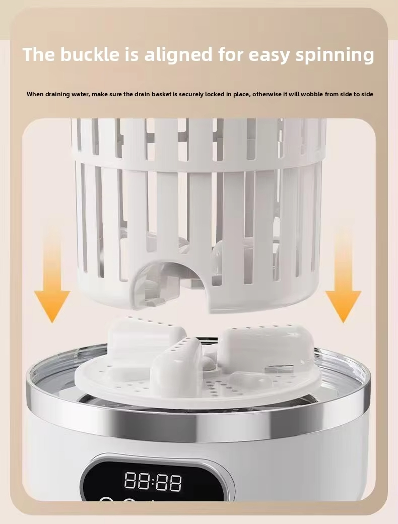Best-selling Foldable 3L Mini Plastic All-in-One Electric Waterproof Front Loading Washer/Dryer Portable Touchscreen Washing