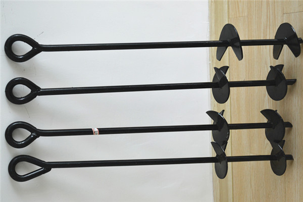 Heavy Duty Steel Helix Earth Anchor Ground Screw Screw-in Pole Anchor Kit Auger Anchor Mobile Home 1500-2000kg Powder Coated