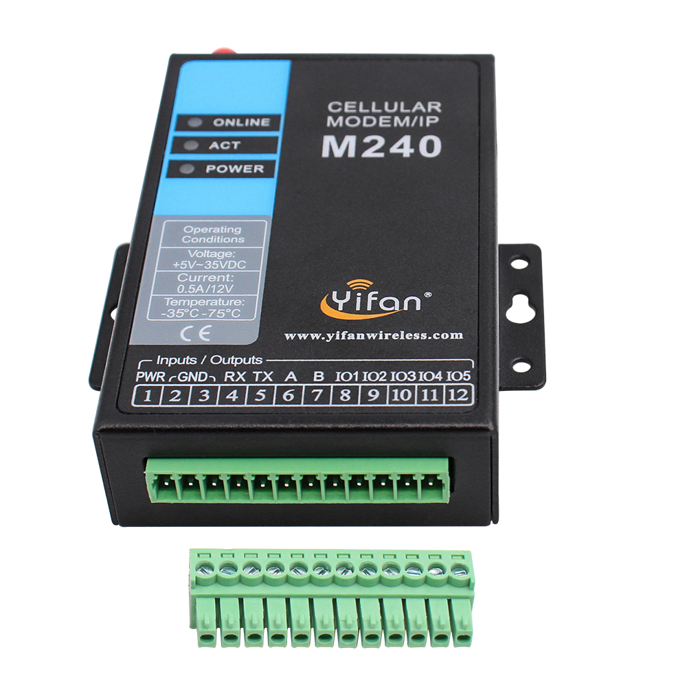 M240 LTE CAT4 CAT1 Industrial Cellular 4G Wireless Modem RS232/RS485 External 150mbps Transmission Rate IoT