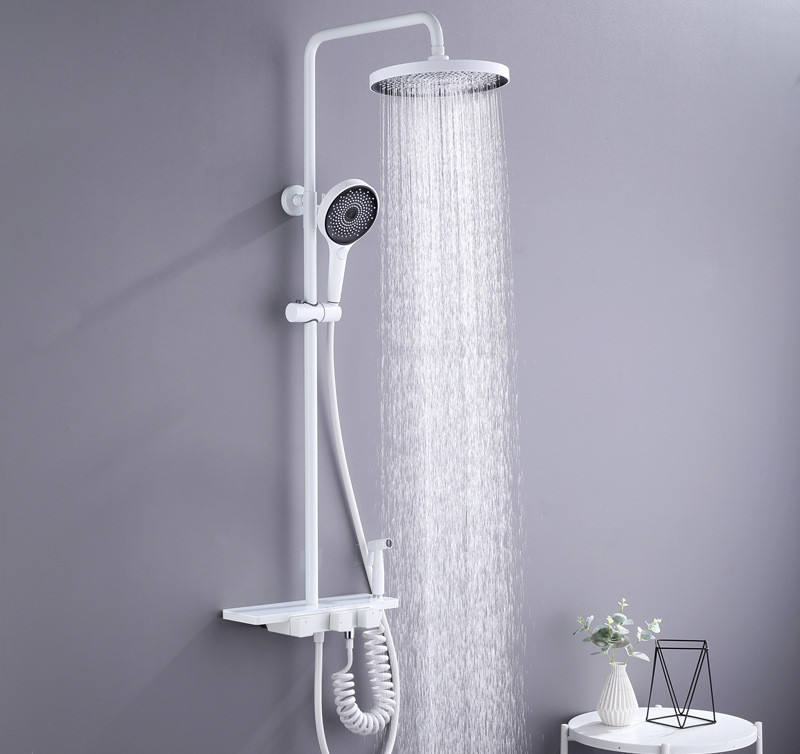 Белая настенная душевая система (White Shower Set)