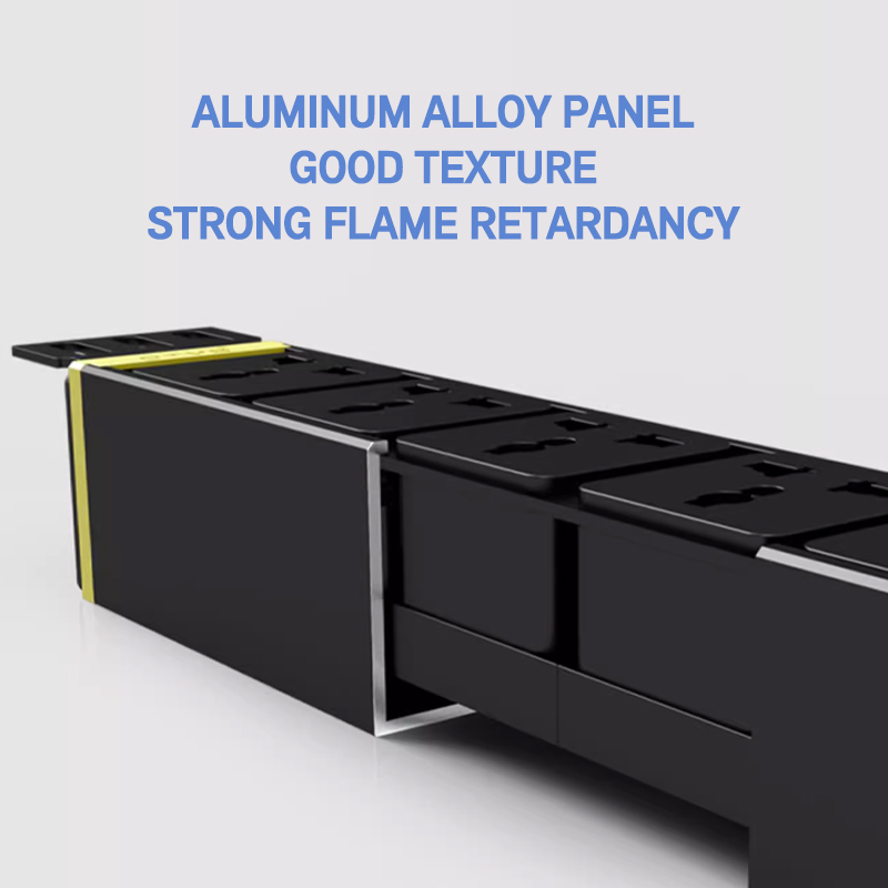 US Standard 1U Rack Mount PDU - 8 Outlets Universal Socket, Horizontal Installation Basic Series Power Distribution Unit PDU