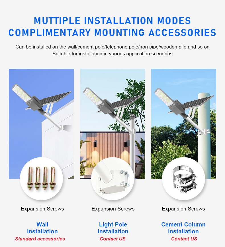 All in Two Split Solar Street Light Outdoor LED IP65 Waterproof High Brightness Solar Powered Street Lamp China Street Lighting