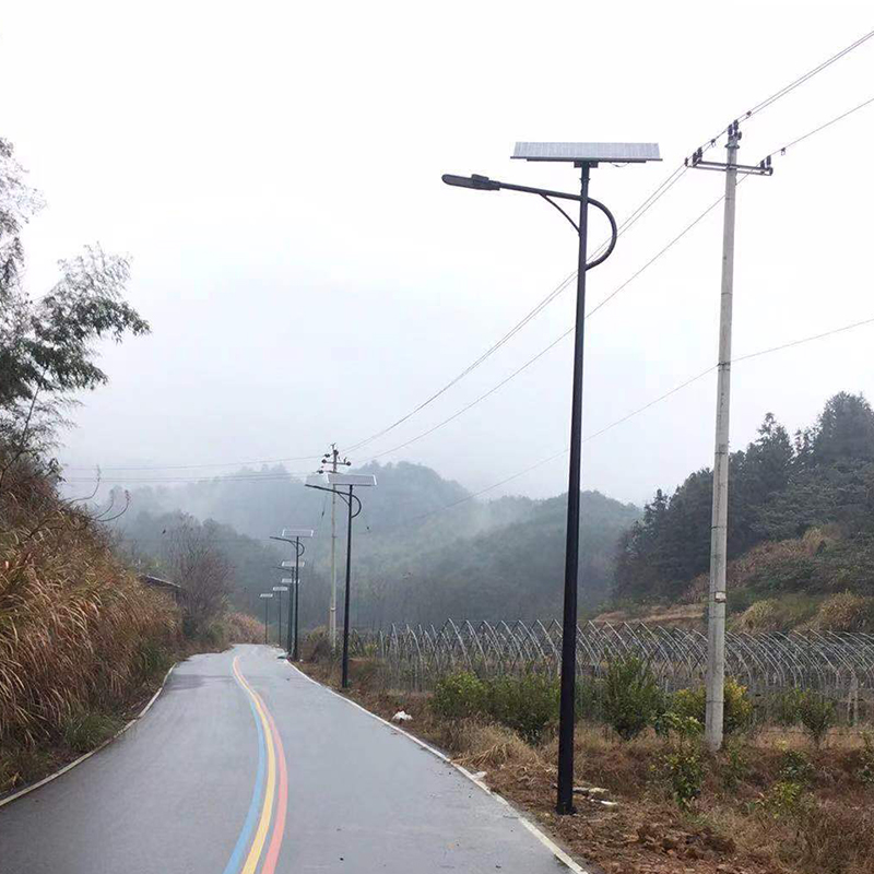 Split Solar Street Light Complete Set Q235 Hot Dip Galvanized Octagonal Pole Outdoor Solar LED Road Lamp