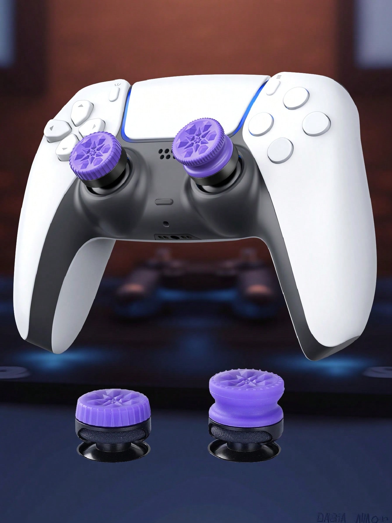 Jemdo 2pcs Silicone Thumb Grip Joystick Cover for Ps4/controller Sticker, Compatible with PS4/gamepad, FPS Game Button Cover